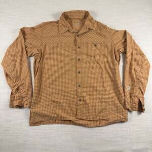 Mountain Hardwear Men's Plaid Long Sleeve Hiking Shirt with Side Vents